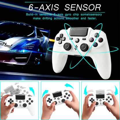 Wireless Controller Compatible with P4/P4 Slim/P4 Pro/Windows PC, White