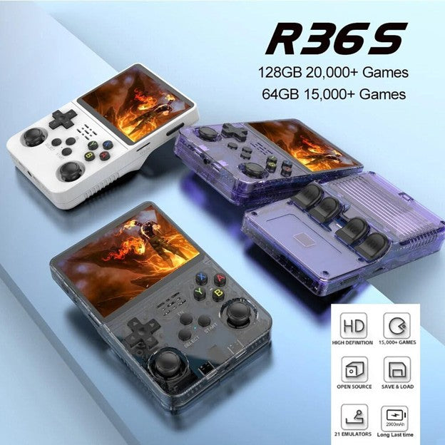 R36S New Open-Source Handheld Game Machine Retro GBA Arcade Cross-Border Classic FC Arcade Portable PSP Dual System