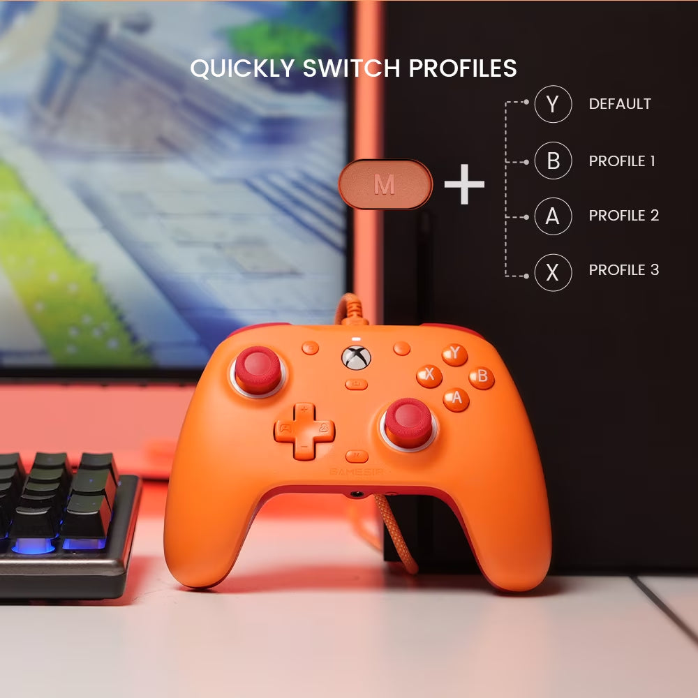 G7 SE Wired Controller for Xbox Series X|S, Xbox One & Windows 10/11, Plug and Play Gaming Gamepad with Hall Effect Joysticks/Hall Trigger, 3.5Mm Audio Jack - Orange